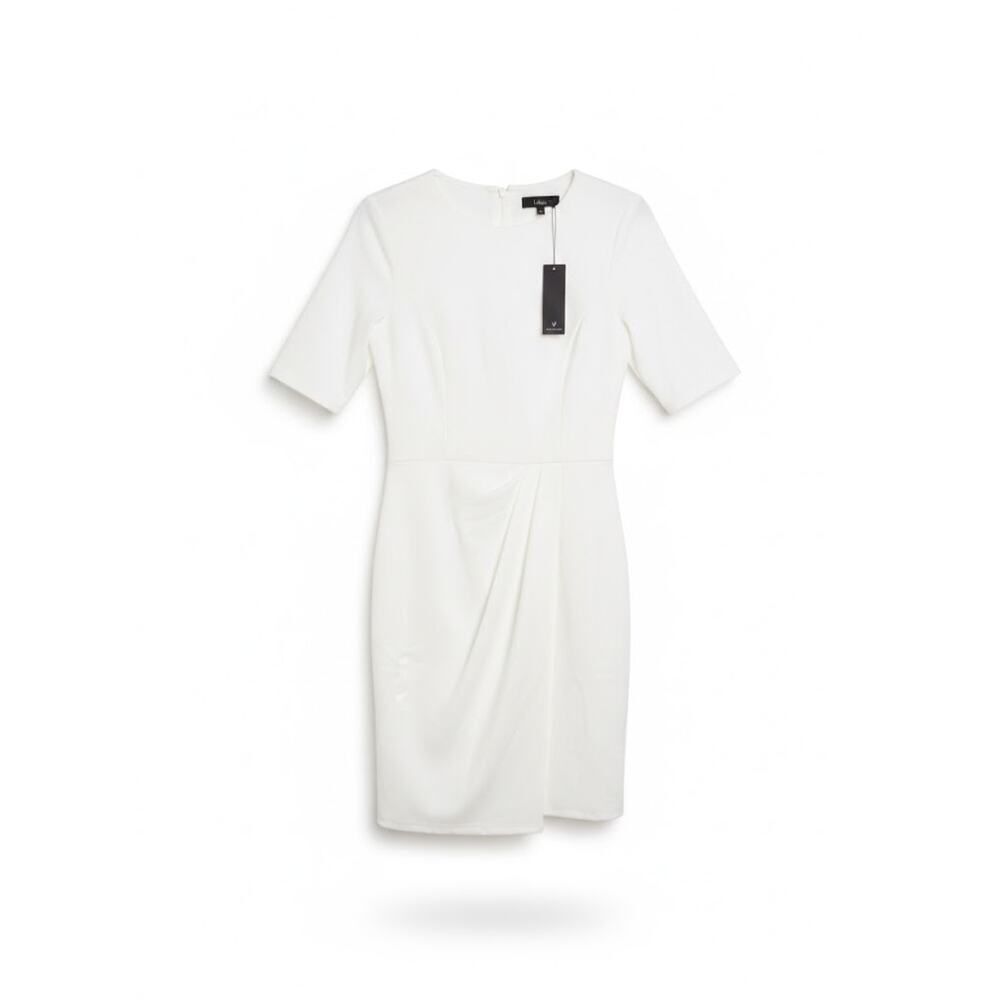 Lulus NWT White Wrap Style Tulip Mini Dress - Size Small